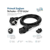Px-p418 1.5 Metre Lüks Power Kablosu, 3x1.5mm Kalın Full Bakır Psu Güç Kablosu, Pc Power Supply Monitör Mining Sistemleri İçin Siyah Enerji Kablosu