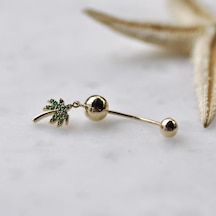 Palmiye Göbek Piercing Sarı