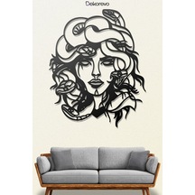 Medusa Metal Duvar Tablosu - Siyah - 60 X 75 Cm