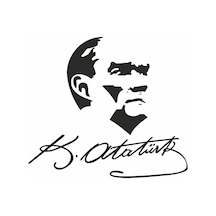 Atatürk Büyük Türk Başbuğ Şeffaf Sticker 00619