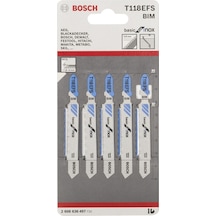 Bosch T 118 EFS Basic For Inox Dekupaj Testeresi Bıçağı 5'Li - 2608636497
