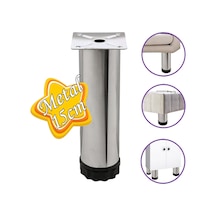 Metal Ayarlanabilir 15 Cm Krom Destek Ayağı Mobilya Kanepe Baza Koltuk Dolap Sehpa Tv Ünitesi Ayağı