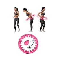 Akıllı Hula Hoop Çemberi 24 Parça Ayarlanabilir Mor Beyaz - Çok Renkli