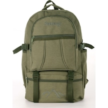 Sr-03 Unisex Kanvas Kumaş Laptop Bölmeli Outdoor Sırt Çantası Dağcı Sırt Çantası Escp01 Haki