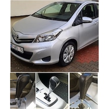 Toyota Uyumlu Yaris 2007/12 Otomatik Vites Kılıfı El Yapımı Hakiki Deri