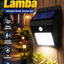 Solar Hareket Sensörlü Led Bahçe Lambası 1200mah Pil Su Geçirmez Dış Mekan Aydınlatma