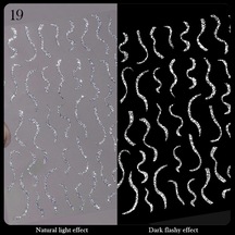3d Reflektif Efekt Nail Art Sticker Model - 19 55881-19