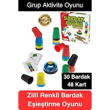 Eğitici Renk Bardak Eşleştirme Zeka Beceri Oyunu Hızlı Zili Çal Yetenek Ve Grup Aktivitesi Özel Gün