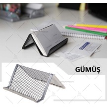 Masa Üstü Metal Perfore Kartvizitlik (gümüş)