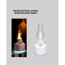Flzdgnkr 280 Ml Tanklı Retro Gaz Lambası Difüzör Usb Şarjlı Hava Nemlendirici Renkli