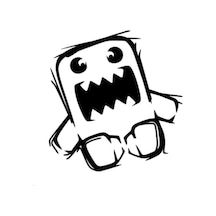 Domo Kun Japon Drift Komik Araba Sticker Vinil Çıkartmaları