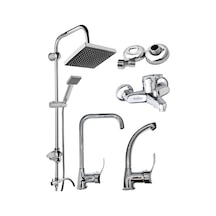 Armilla Lüx 4 Lü Set Robot Duş Seti Banyo Bataryası Köşe Mutfak Ve Lavabo Bataryası Musluğu Çeşmesi Diğer