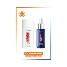 L'Oréal Paris Revitalift Clinical Yüz Güneş Kremi SPF50+ 50 ML + Revitalift Lazer Saf Retinol Gece Serumu 30 ML