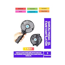 Ultra Sessiz 3 Kademeli Hafif Kablosuz 1200mah Pervaneli Taşınabilir Usb Şarjlmasa El Fan Vantilatör