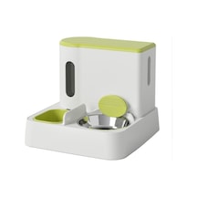 Kedi Köpek Mama Ve Su Kabı Paslanmaz Çelik Kase Otomatik Su Denge Akıcı Mama Besleme Kolay Temizlik