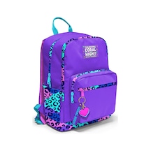 Coral High Mor Leopar Desenli Okul Sırt Çantası 23632