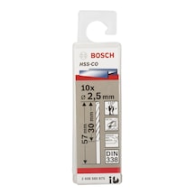 Bosch HSS Spiral Matkap Ucu Kobalt 2.5x57 mm 10'lu Paket - 2608585875