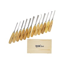 Rox Wood 9092 Ahşap Oyma Iskarpela Seti 12 Parça Ahşap    Kutulu