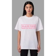 Startmore Black Pink Oversize Tişört Beyaz