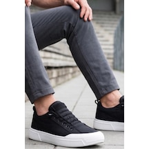 Citycomfort Siyah Kapitone Dokulu Modern Erkek Sneaker