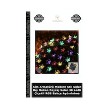 Çim Armatürü Modern Stil Solar Dış Mekan Peyzaj Solar 30 Ledli Çiçekli Rgb Bahçe Aydınlatma Diğer