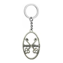 Anahtar Ve Haç Figürlü Madalyon Metal Anahtarlık Unisex Gotik & Antik Aksesuar