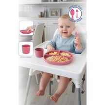 Babyjem 917 Silikon Beslenme Seti Silikon Kaşık Hediyeli Hediye Seti 3 Parça