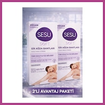 Gees Global Sesu Soft Sir Ağda Bantları 32 Adet Vegan Formula Tüm Vücut Ve Yüz İçin Soğuk Ağda Bandı 2'li Paket Gbzs