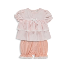 Civil Baby Roba Fiyonklu 6-18 Ay Takım - Pembe