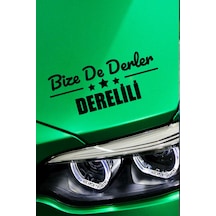 Giresun Dereli Siyah Araba Etiketi Giresun Bize De Derler Derelili 40x15 Cm Otomobil Sticker 40 CM - Siyah