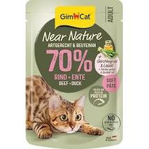 Gimcat Near Nature Ezme Sığır Etli Ve Ördekli Pouch Yetişkin Kedi Konservesi 85 Gr 157-20002.01