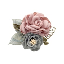 Homyl Kore Tarzı Gül Çiçek Şal Broş Pin Damat Gelin Korsaj Pembe-sandık Çok Renkli