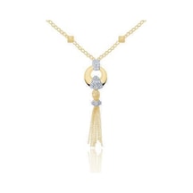 Diamond Line-Gülaylar - Sarı Beyaz Altın 14 Ayar Trend Kolye N11.25434