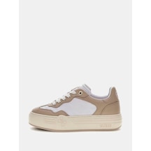 Guess Swole Deri Karışımlı Kadın Sneaker Ayakkabı Flpswofal12 Bej