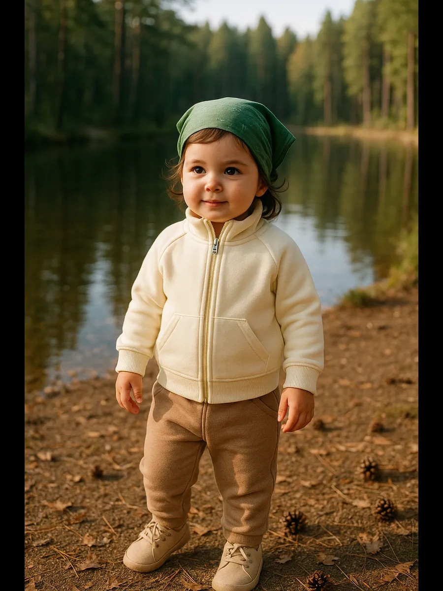 Gloria Smel Yeni Doğanlar İçin Fermuarlı Sweatshirt 418217583 Sütlü