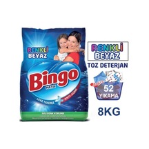 Bingo Matik Beyazlar ve Renkliler için Toz Çamaşır Deterjanı 2 x 4 KG