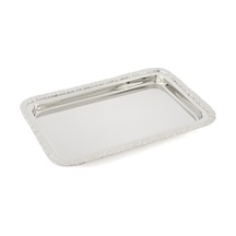 Mikasa Moor Silver Çiçek İşlemeli Tepsi 19x28 Cm Çelik