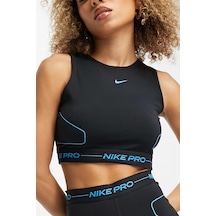 Nike Pro Training Combat Gear Dri Fit Tank Top Kadın Crop Body Spor Atlet Siyah