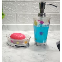 Sıa 2 Li Banyo Seti.Renkli Halkalı Model.Akrilik Diğer
