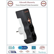 Tunçmatik Powersurge2 Akım Korumalı Priz - İkili 1050 Joule - Siyah Yok
