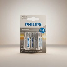 Philips 4+2 Kalem Pil Alkaline Aa