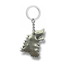 Stark Hanedanı Figürlü Unisex Anahtarlık Sadakat Ve Güç Temalı Gotik Tasarım