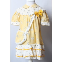 Sude Srmt Kız Çocuk Çantalı Elbise Sarı 507
