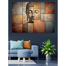 Ahşap Tablo Mozaik Desenli Bilge Buddha Tablosu