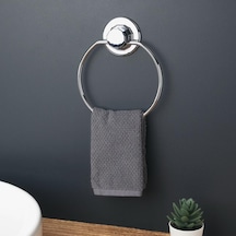 Vakumlu Banyo Tuvalet Havlu Askısı Oval. Gümüş