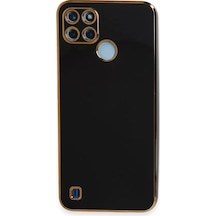 Newface Realme C25y Kılıf Volet Silikon - Siyah