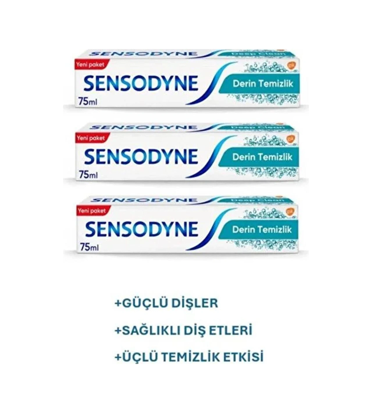 Sensodyne Diş Macunu Derin Temizlik 75 Ml 3 Adet