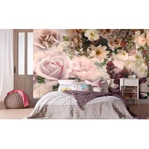 Romantik Renkli Çiçekler Duvar Kağıdı