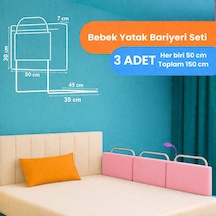 Miralay Yeni Nesil Yatak Bariyeri 50 x 30 CM Pembe 3 Adet