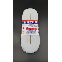 Beyaz - 2cm Paça Lastik Yassı Geniş 10mt